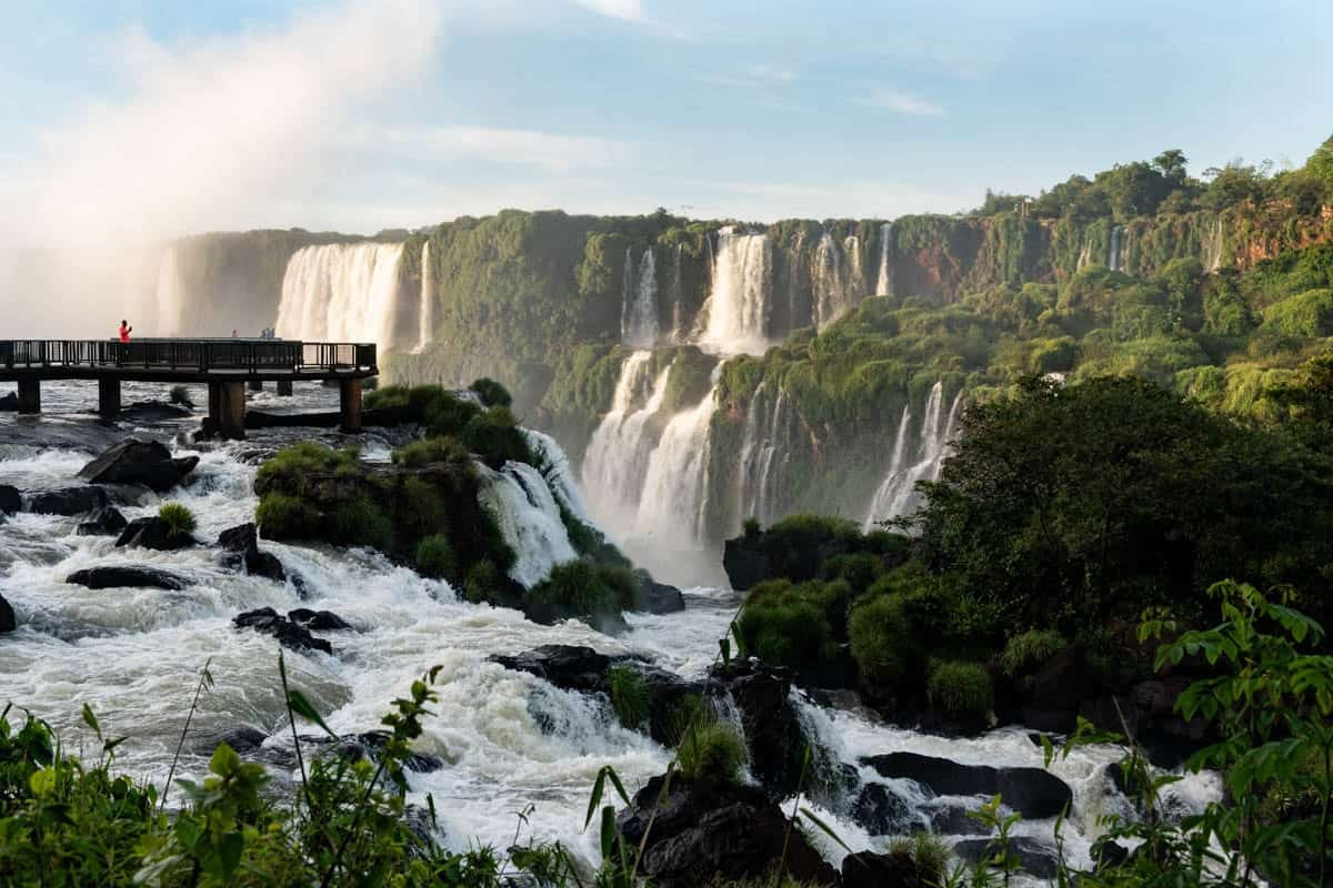 An image of Iguazu Falls from the Brazil side.
