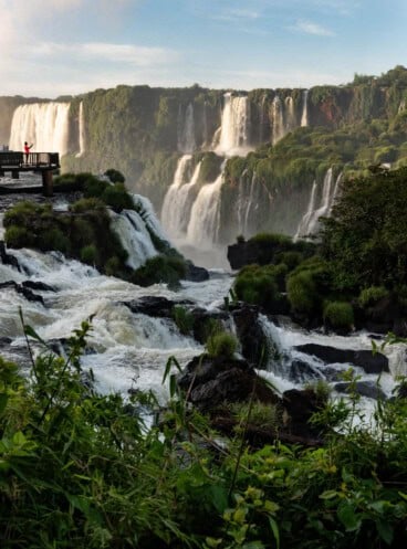 An image of Iguazu Falls from the Brazil side.