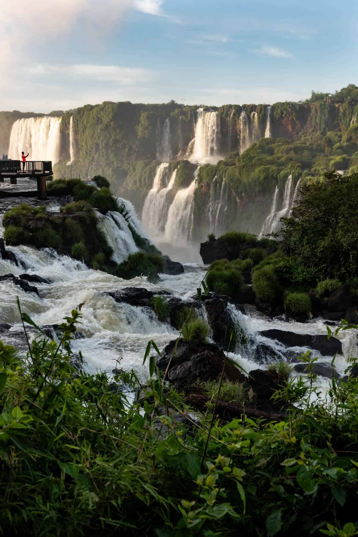 An image of Iguazu Falls from the Brazil side.