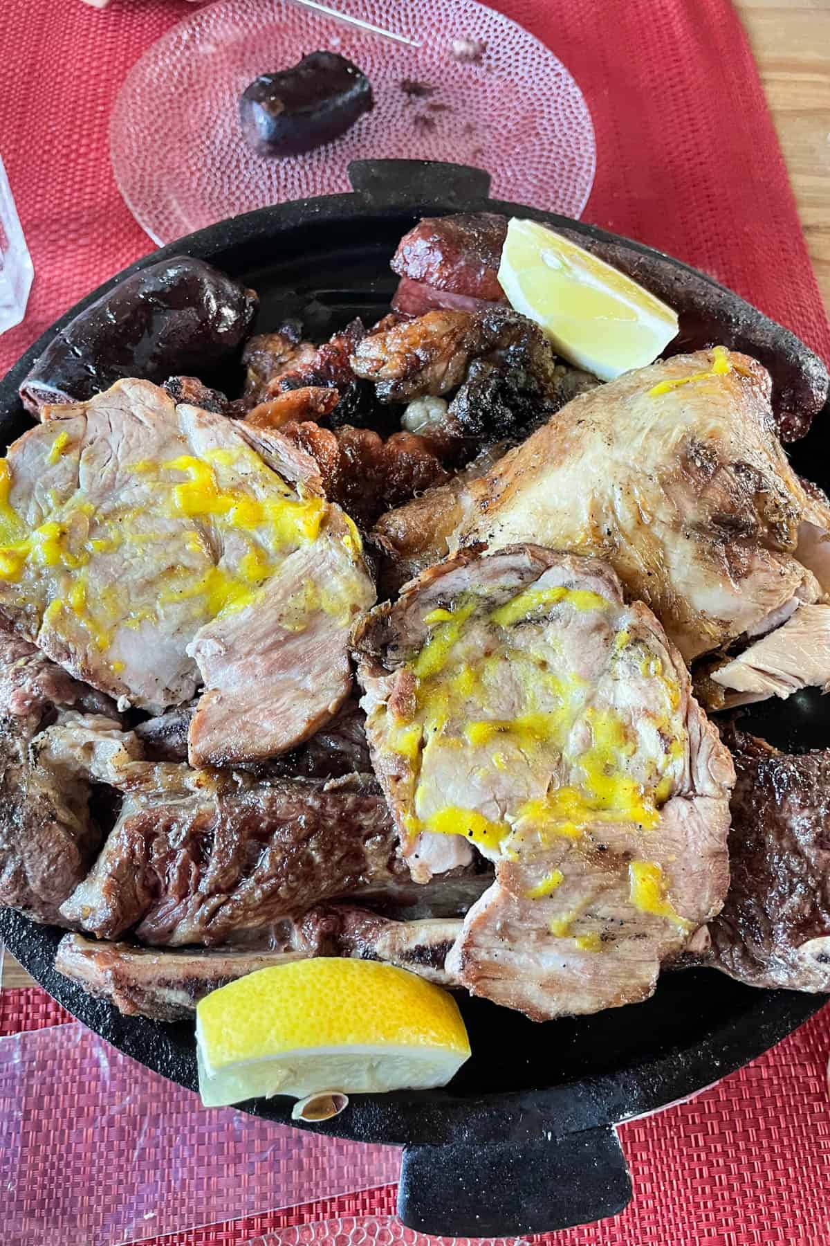 A meat plate in Uruguay.
