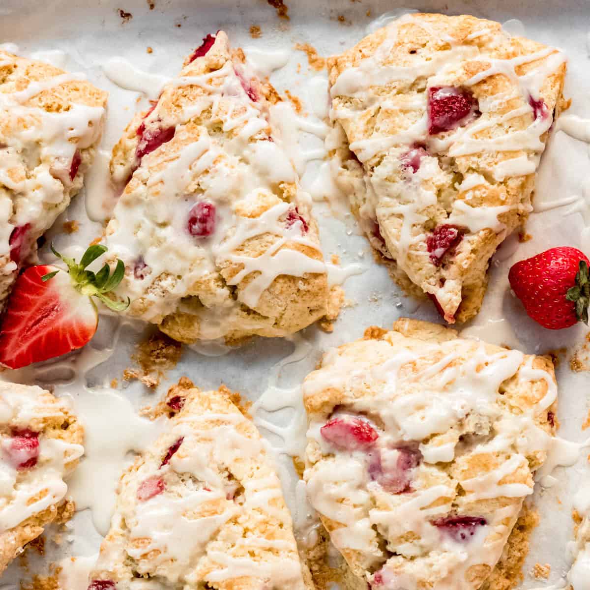 Glazed Strawberry Scones Recipe