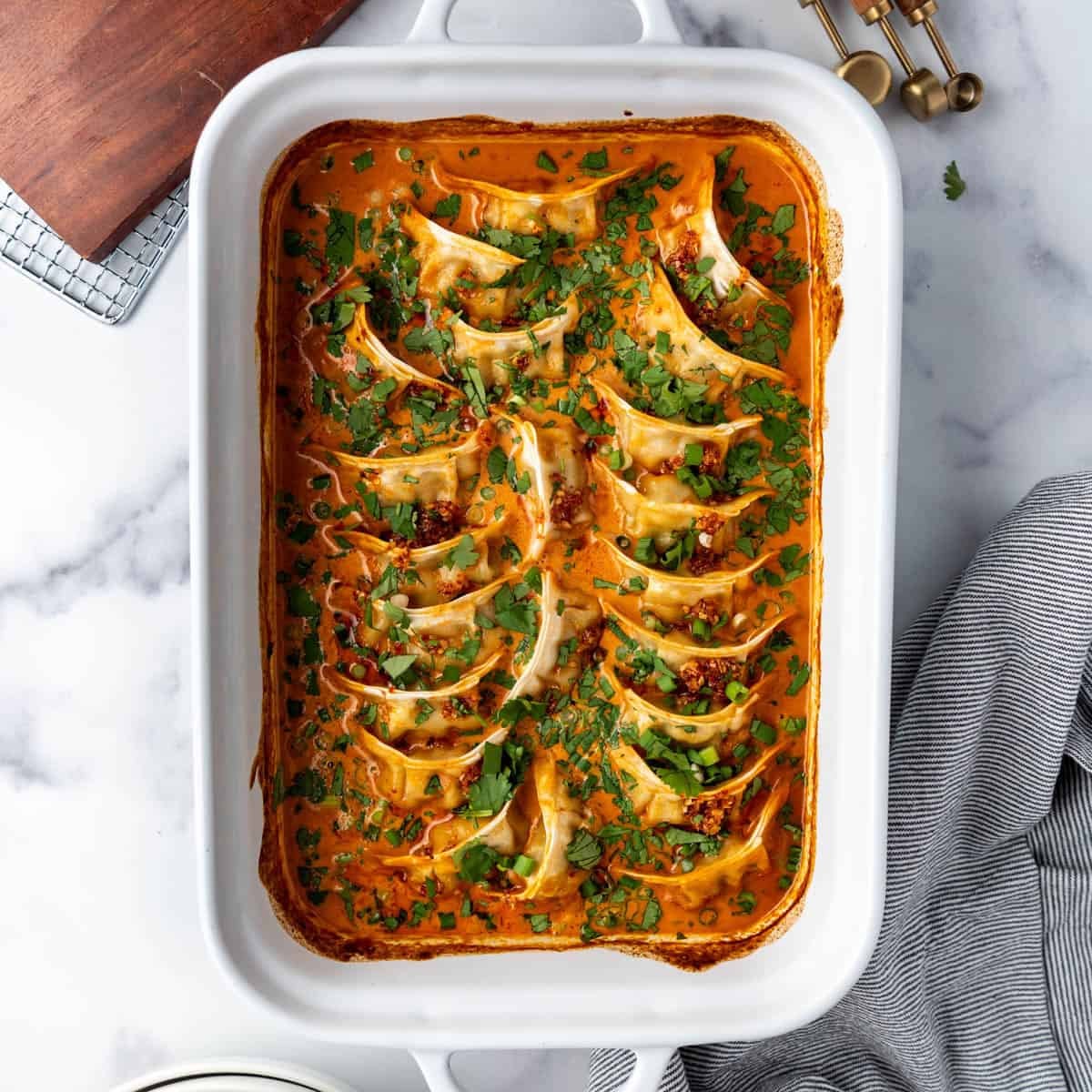 Viral TikTok Baked Dumplings