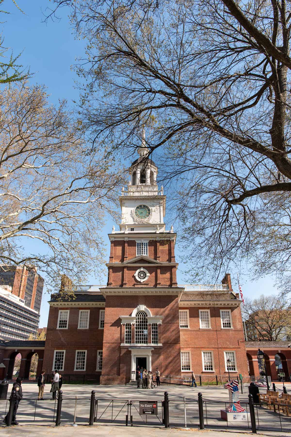 An image of Independence Hall in Philadelphia, Pennsylvania.