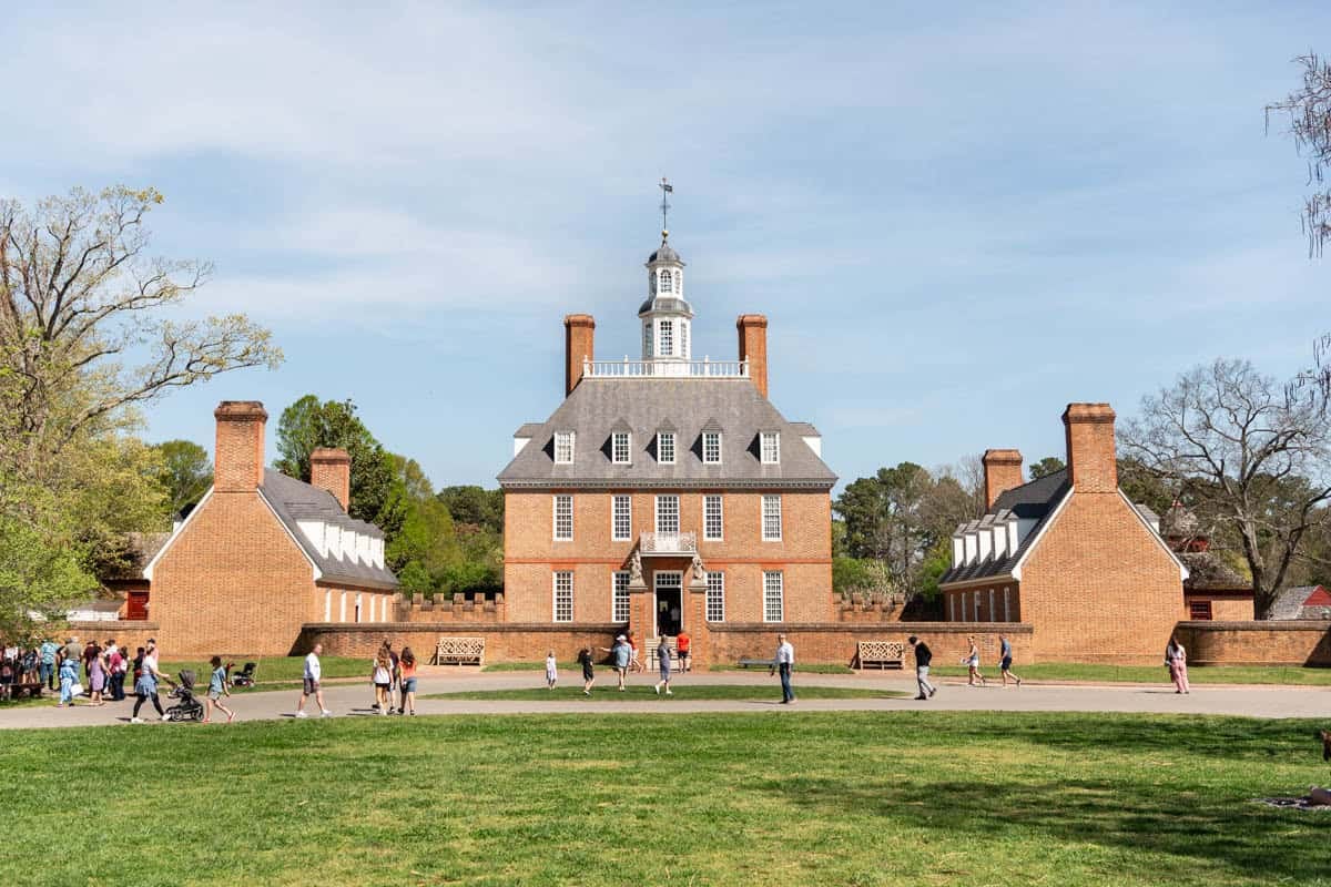 The Governor's Mansion in Colonial Williamsburg.