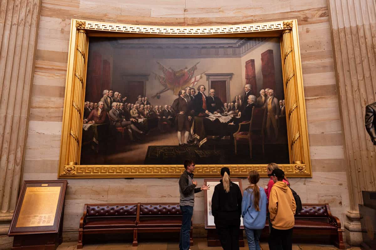 An image of a painting in the U.S. Capitol Building.