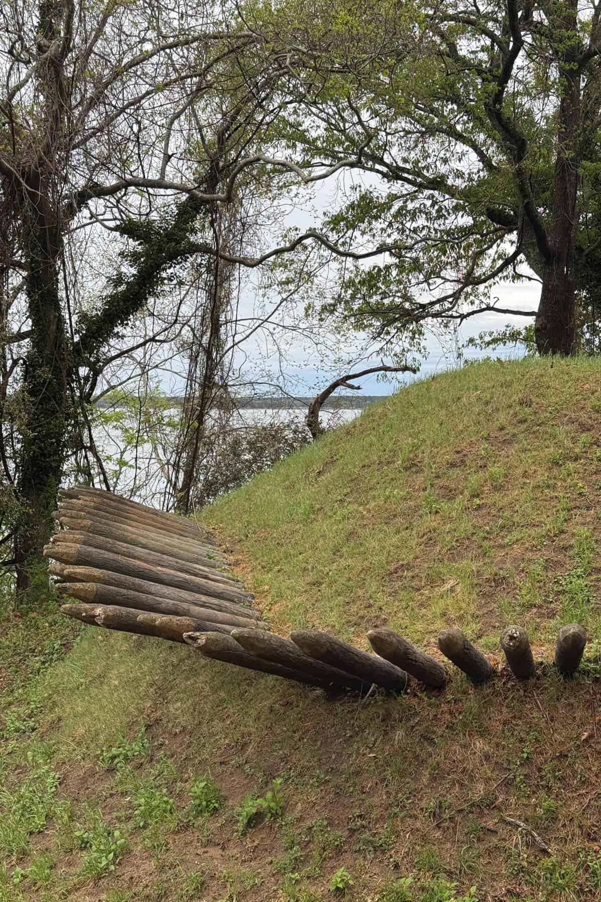 An image of fortifications from Yorktown battlefield.