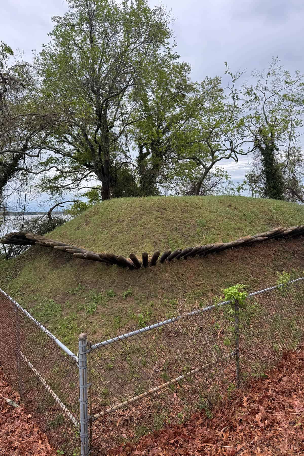 An image of fortifications from Yorktown battlefield.