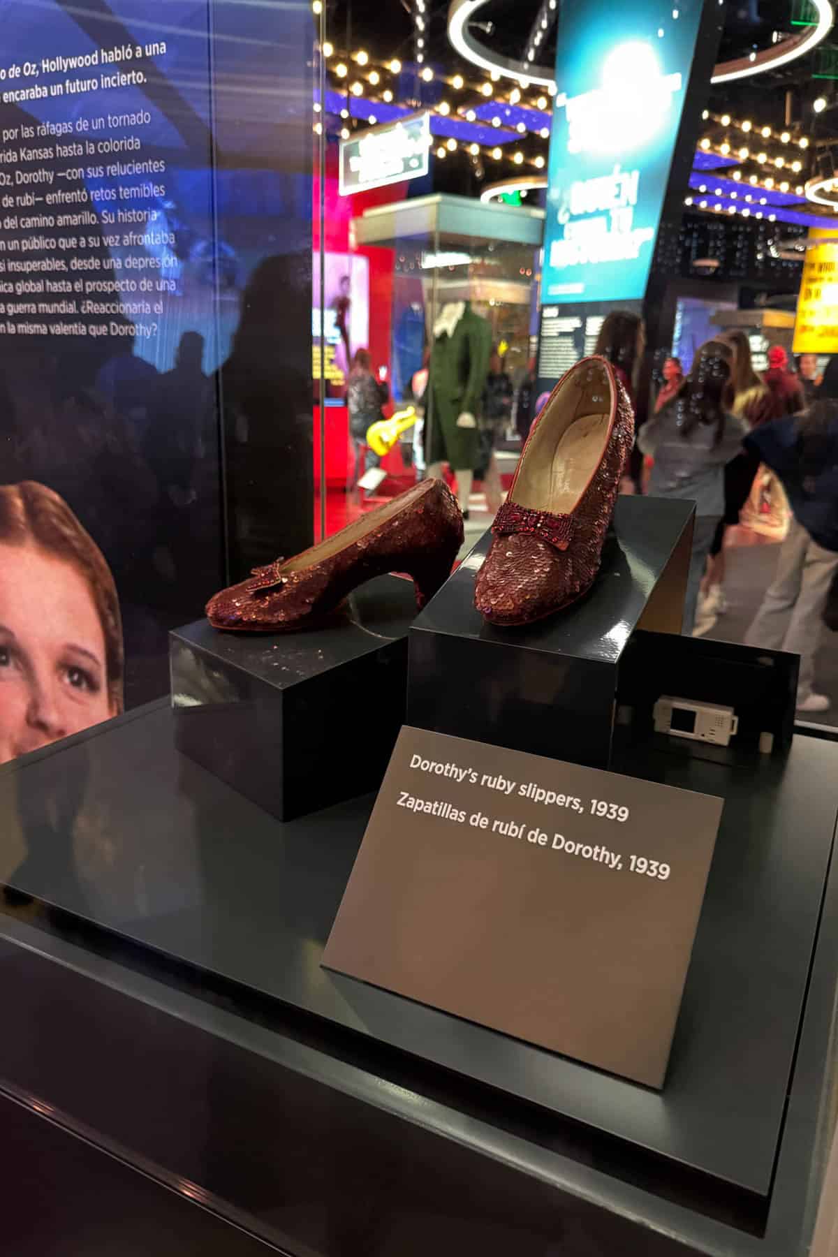 Dorothy's ruby slippers from the Wizard of Oz at the American History Museum Smithsonian.