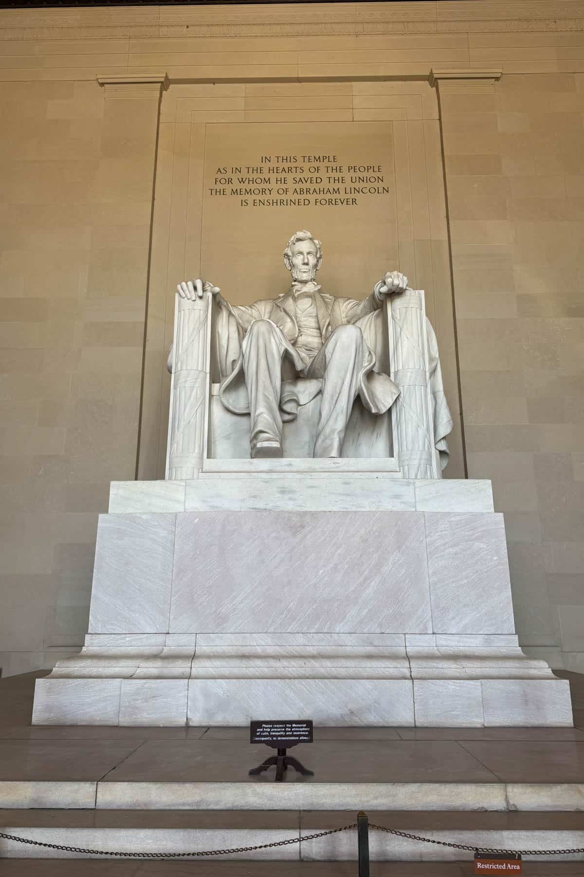 The Lincoln Memorial.
