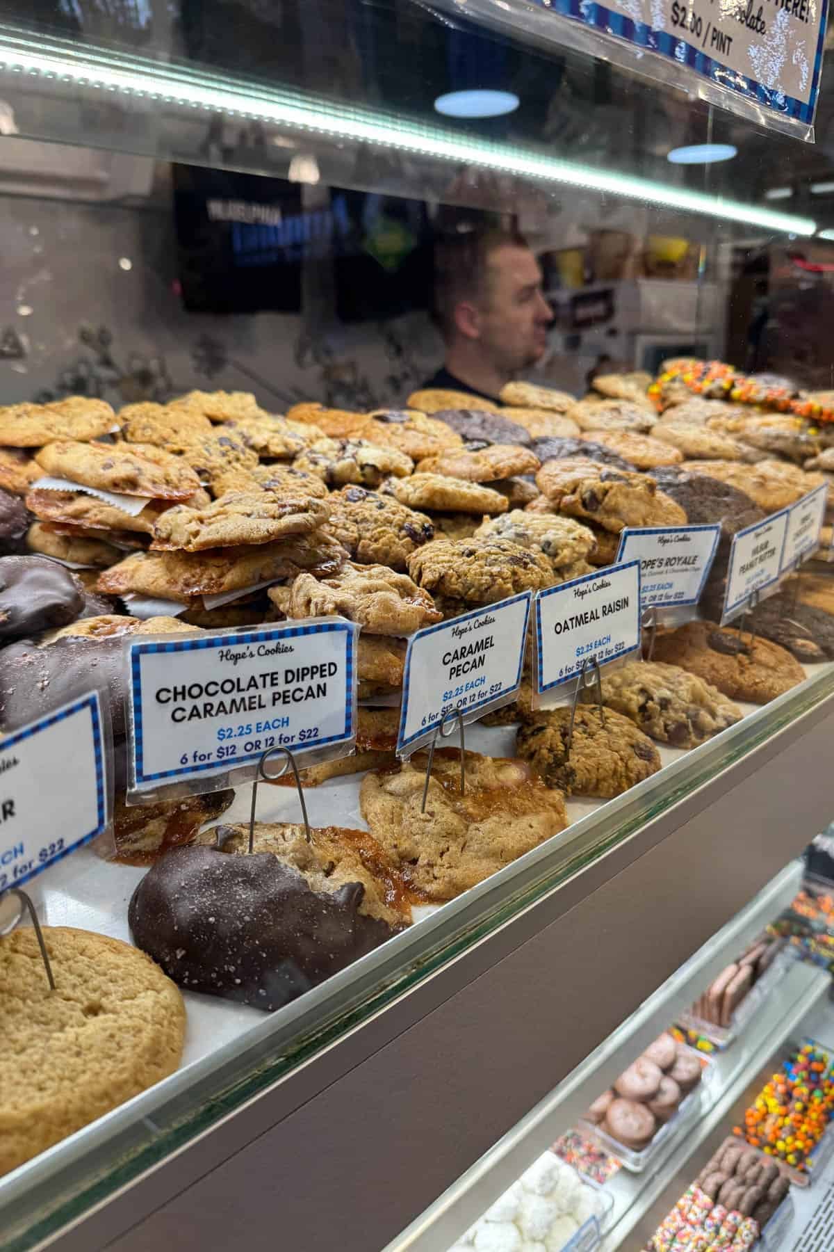 An image of cookies at a bakery at Reading Terminal Market in Philadelphia.