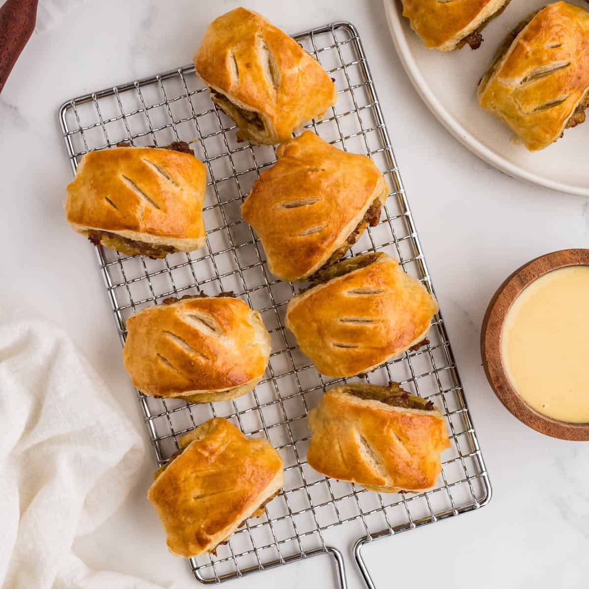 Sausage Rolls with Honey Mustard Dipping Sauce