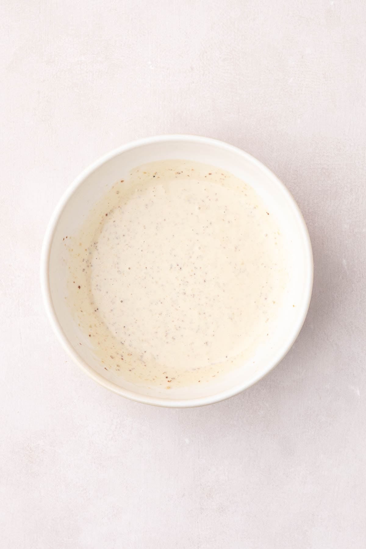 Honey mustard sauce in a bowl.