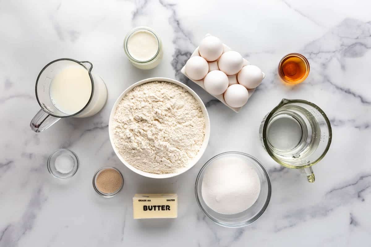 Ingredients for making North Dakota kuchen.