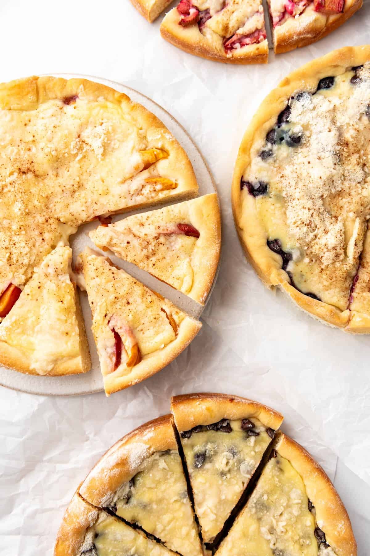 Sliced dakota kuchen flavors.