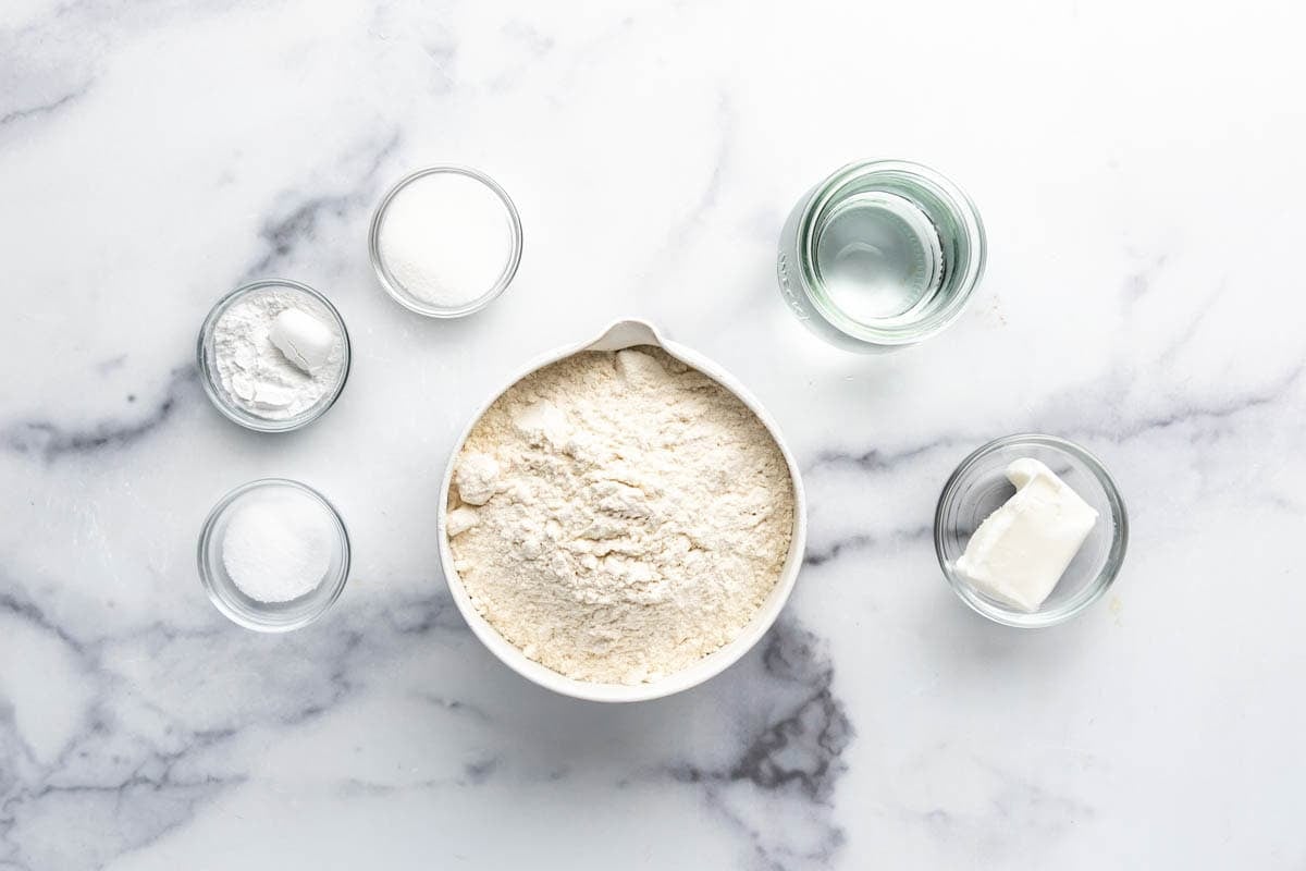 Ingredients for making homemade sopapillas.