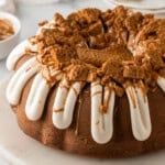 An image of a biscoff cookie butter bundt cake.